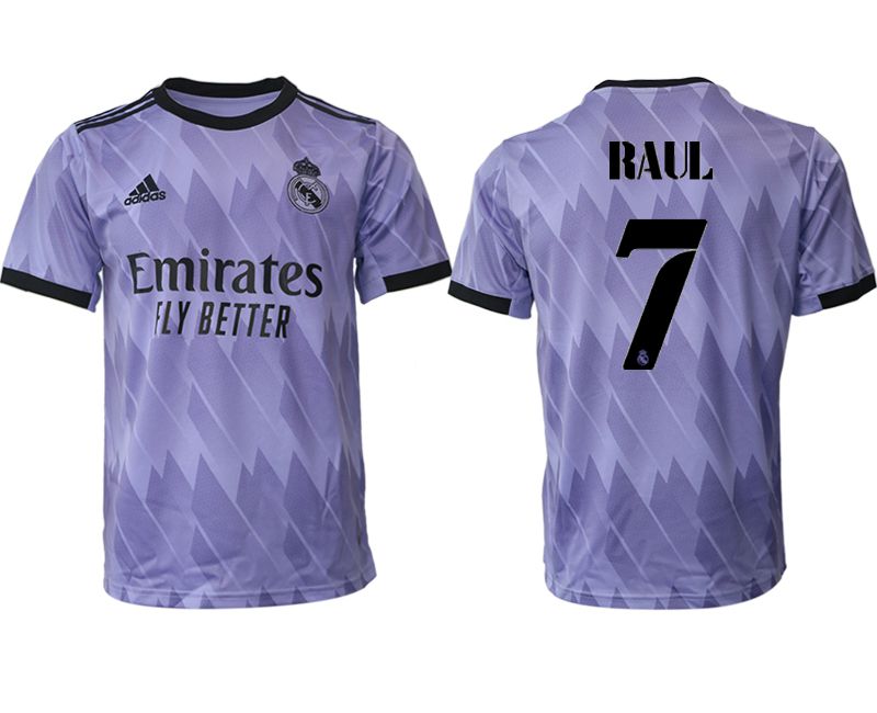 Men 2022-2023 Club Real Madrid away aaa version purple 7 Soccer Jersey